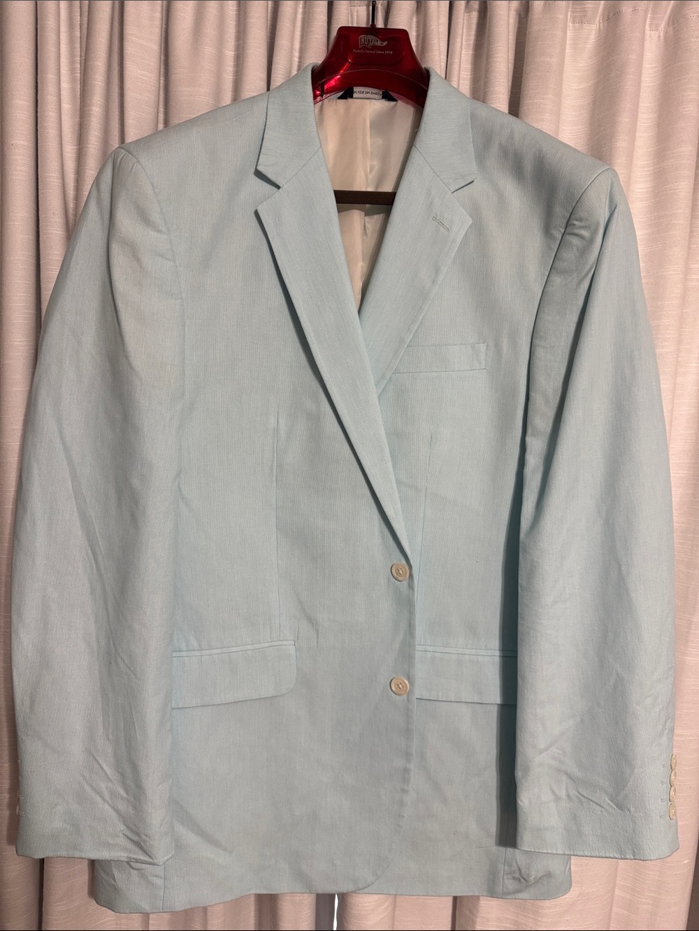 Teal Men's Blazer Jacket - Classic Single-Breasted Style